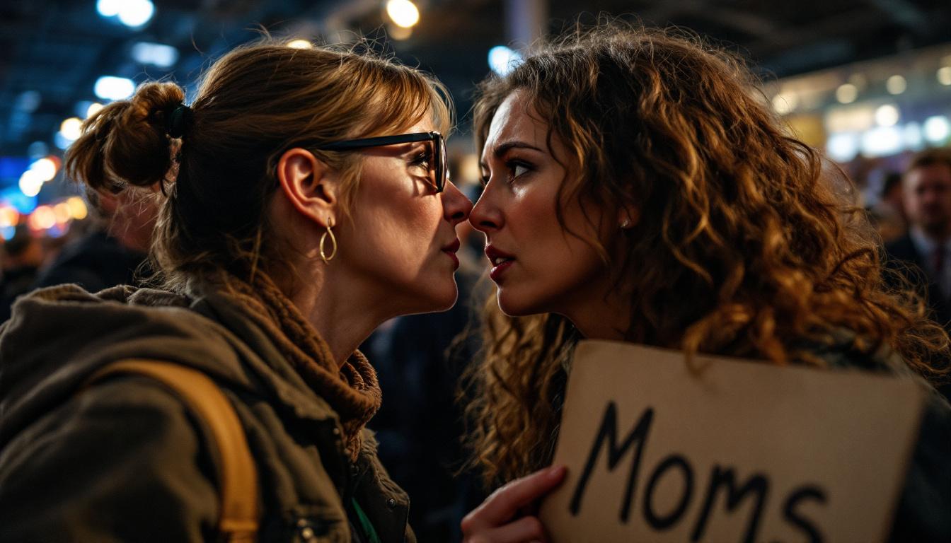 Pro-Trans Activist at California Democrat Convention Whispers Death Threat to Mom Asking About Her Kid’s Education